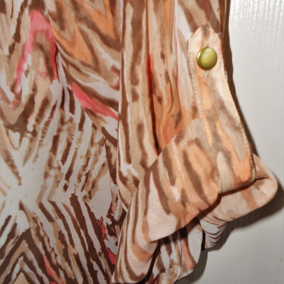 CHICOS TRAVELERS SIZE 3 16/18 SEMI-SHEER TUNIC TOP - Picture 6 of 8